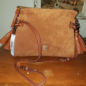 Dooney & Bourke Med. Suede Crossbody- Honey
